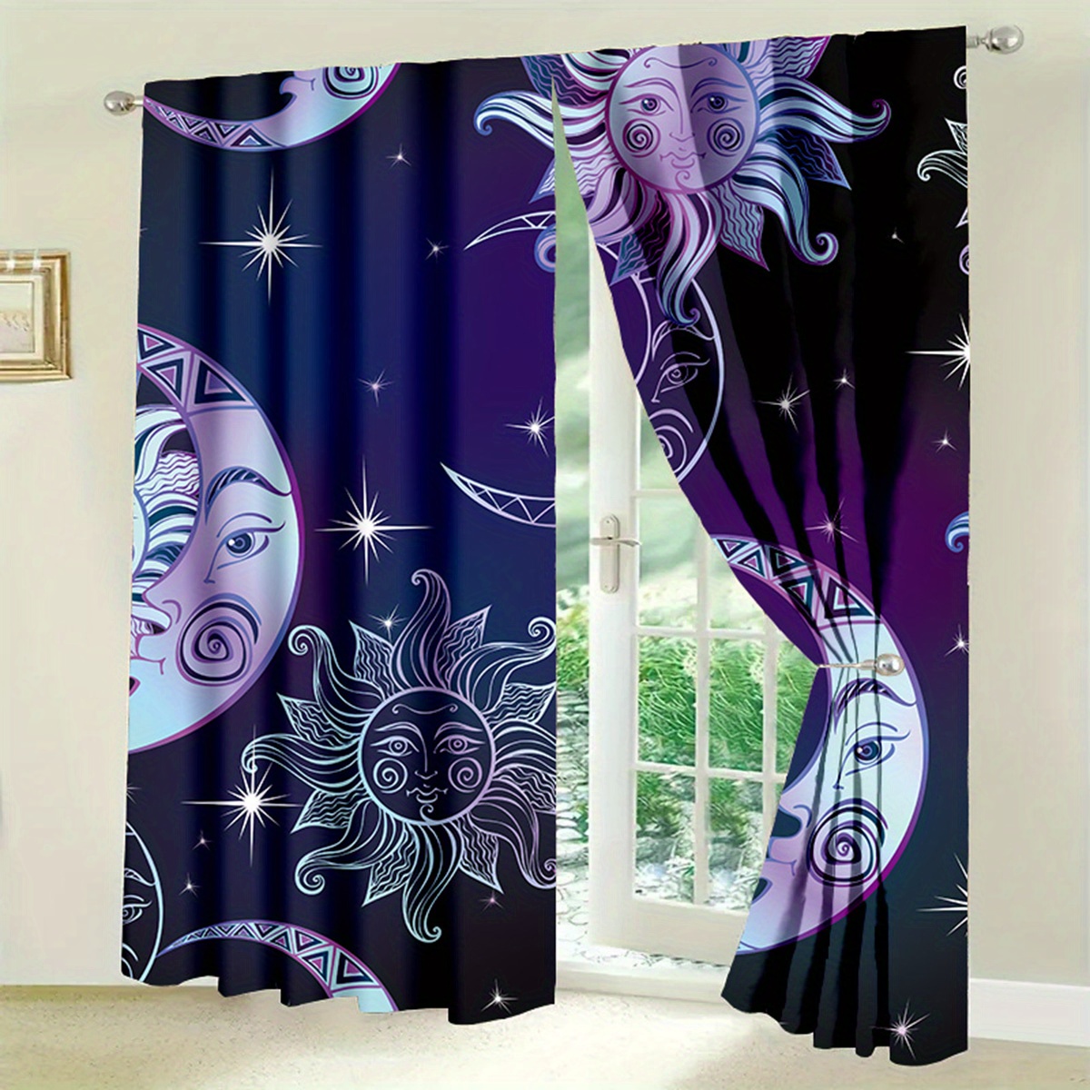 

()2pcs Totem Decorative Door Curtains