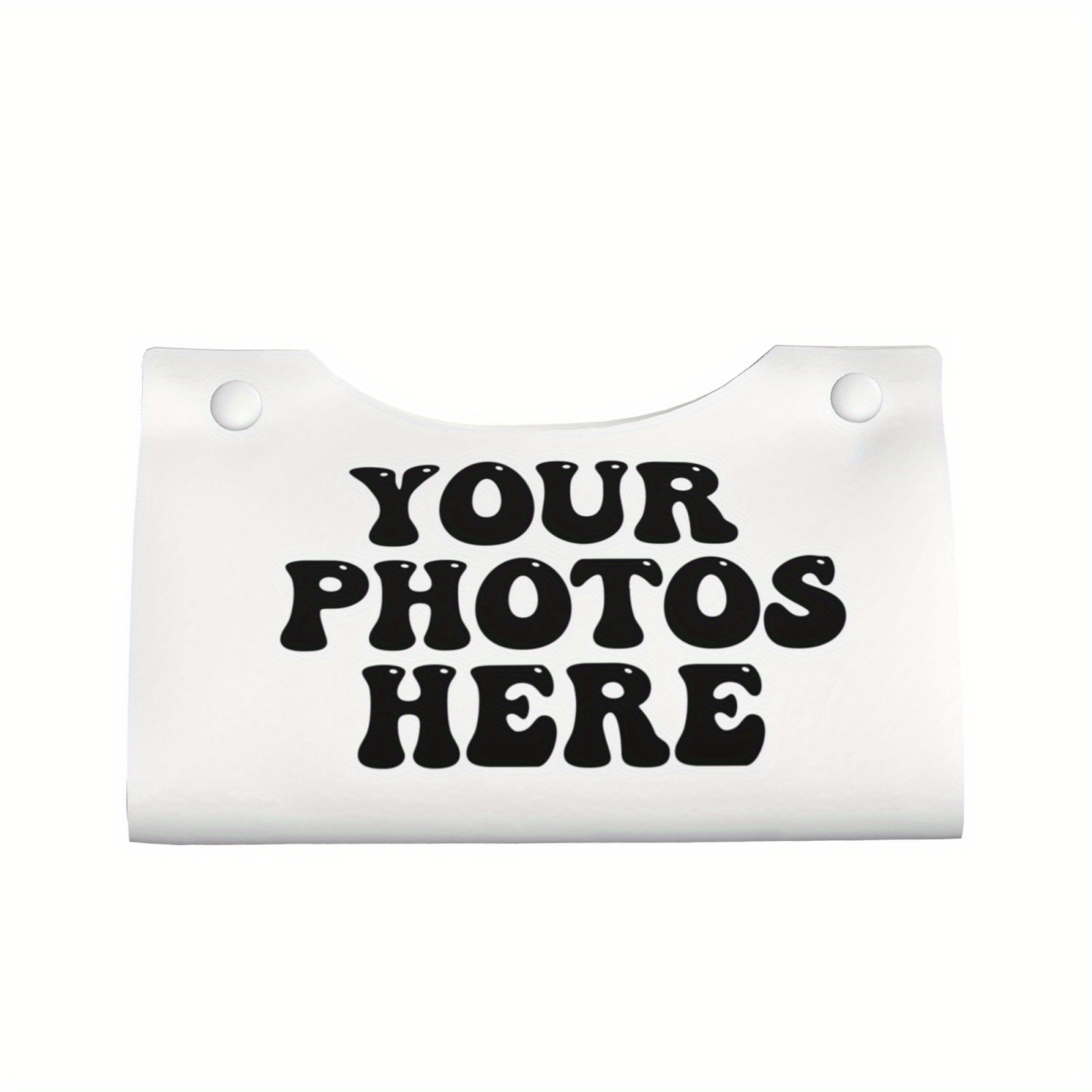 Image of Customizable Leather Tissue Box Cover - Add Your Own Photo, Text, Or Logo - Premium Personalized Home Decor For Living Room, Bedroom, Car & Office - Unique Gift Idea