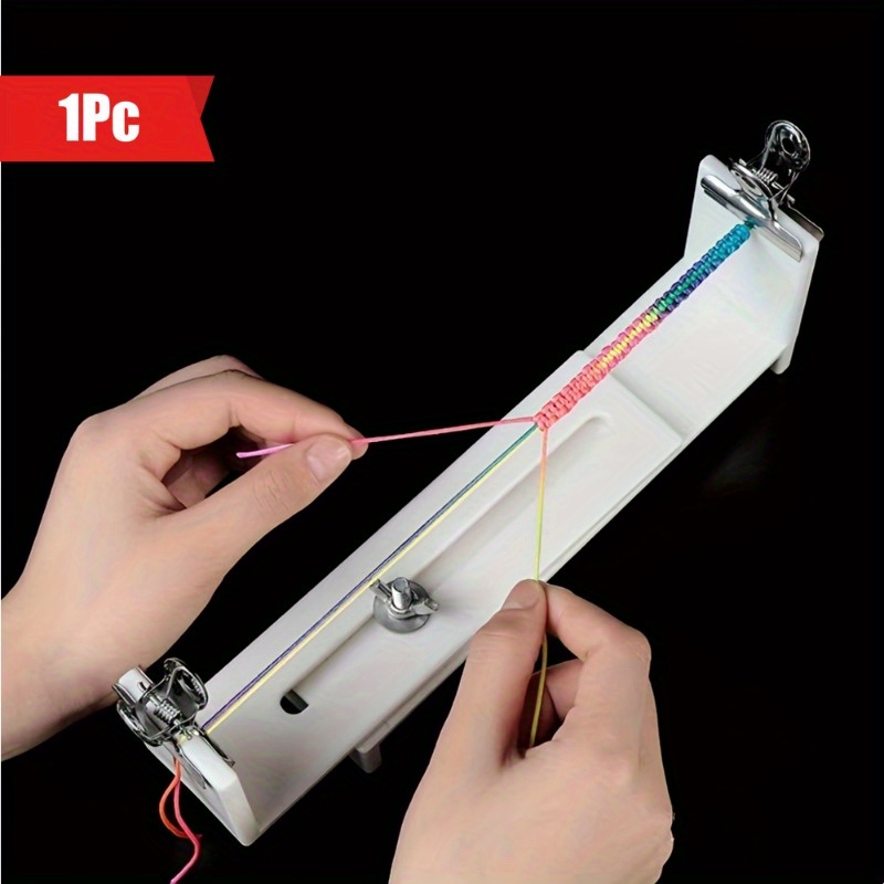 

Diy Wristband Maker Weaving Loom - Kit For Homemade Braids, Adjustable Length, Manual Rope Knotting Tool, 1pc Set, Uncharged Operation, No Battery Needed