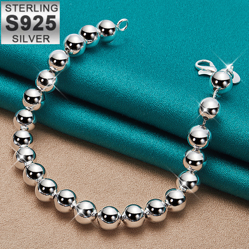 

[ ] 8mm Silvery- Bracelet For Women - For Parties &