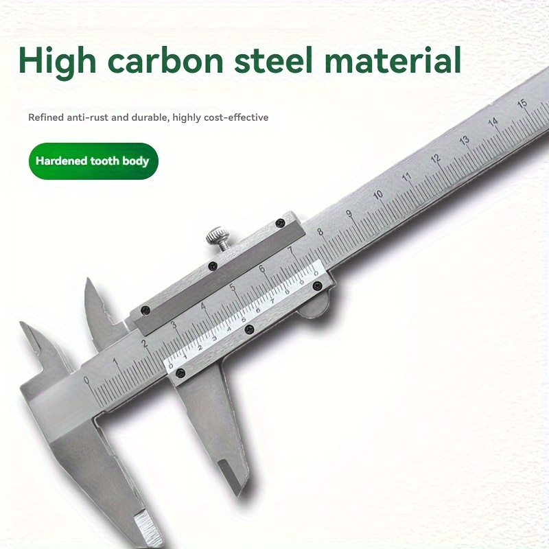 

Precision Stainless Steel Caliper - Manual Sliding Measuring Tool, 0.02mm/0.001in Accuracy, High Carbon Steel, Rust-resistant, Battery-free, Ideal For Engineering And Industrial Use