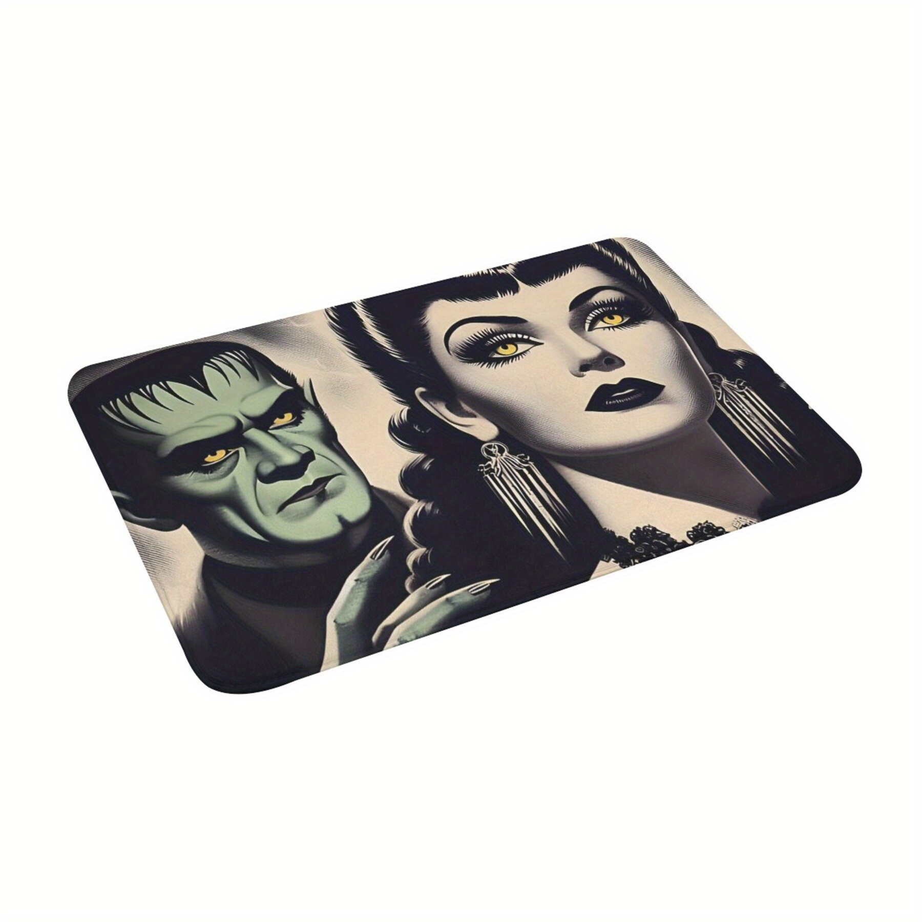 

1pc, Jit Gothic Vampire Woman Non-slip Carpet, Rectangular Polyester Door Mat For Kitchen, Living Room, Home Decor, Machine Washable, Lightweight, No Sku For Area ≥2.16m² Or Longest Side ≥1.8m