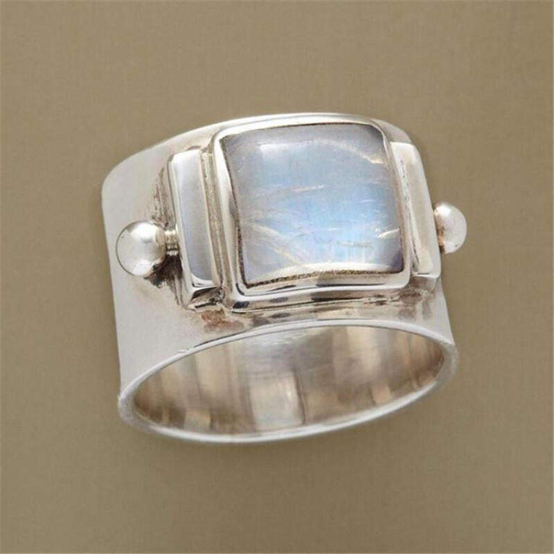 

1pc Fine Wide Geometric Retro Simple Stainless Steel Silvery Ring Women Daily Party Banquet