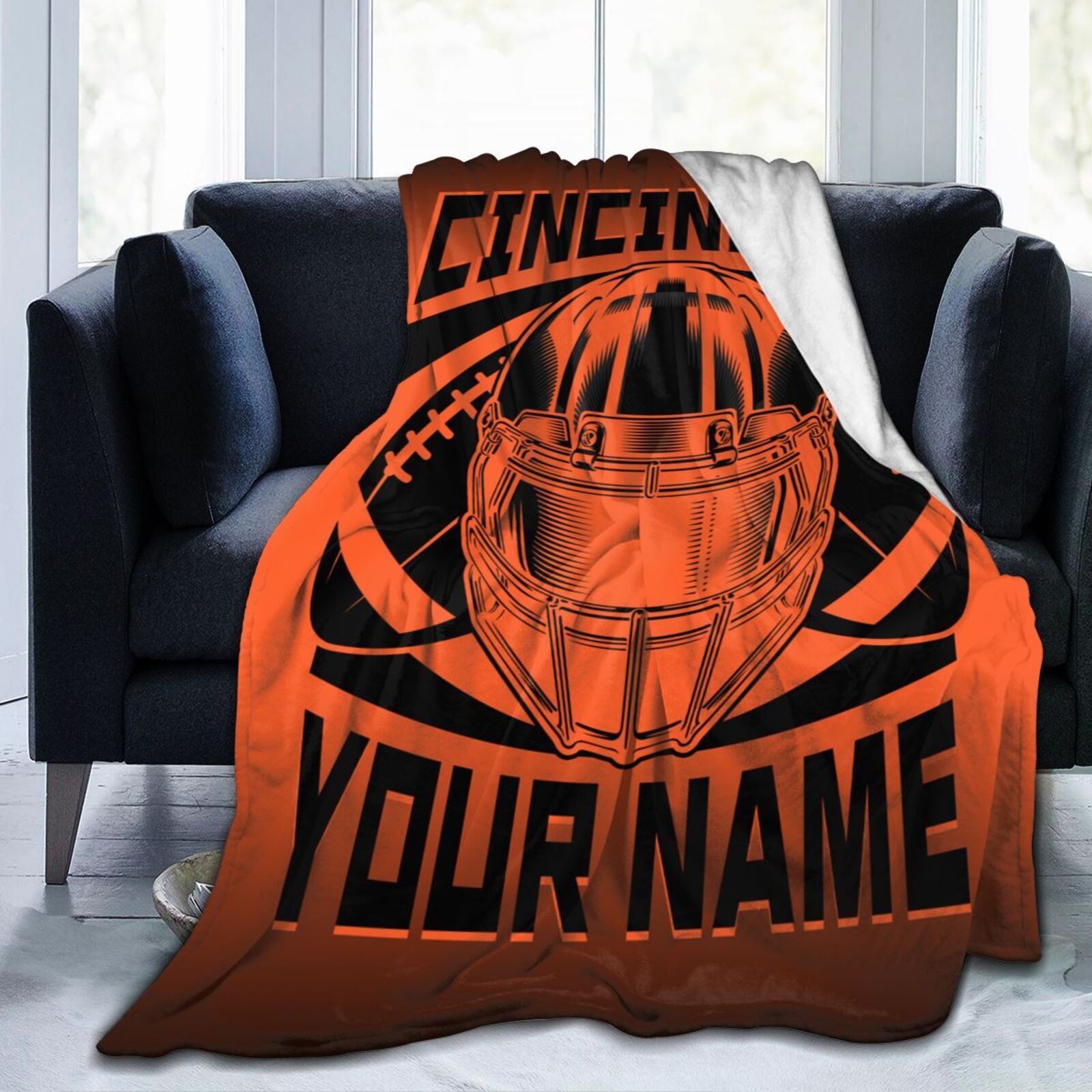 

Custom Throw Blanket, Personalized Name Blankets For Men Women, Soft Warm Fleece Blanket For Fans, Couch, Bed, Sofa