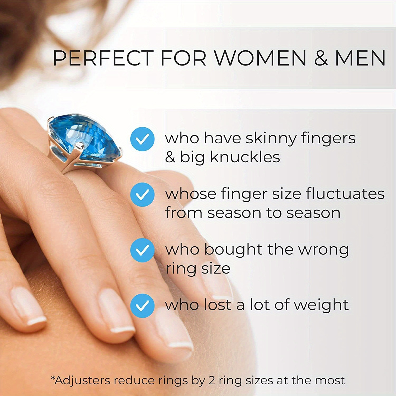 ring size adjuster loose rings – flexible coil guard men Temu