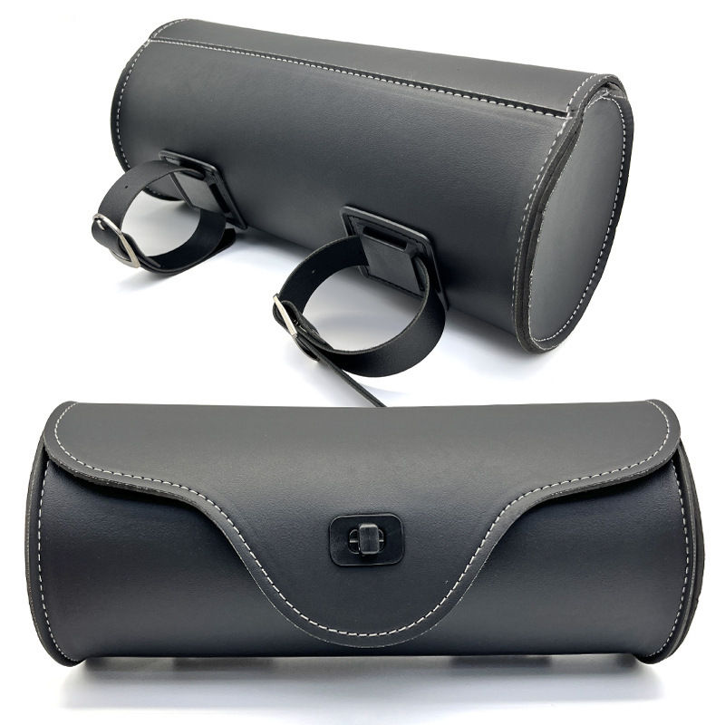 TEMU Motorcycle Electric Bike Bicycle Vintage Pu Leather Waterproof Saddlebag Tail Bag Tool Bag