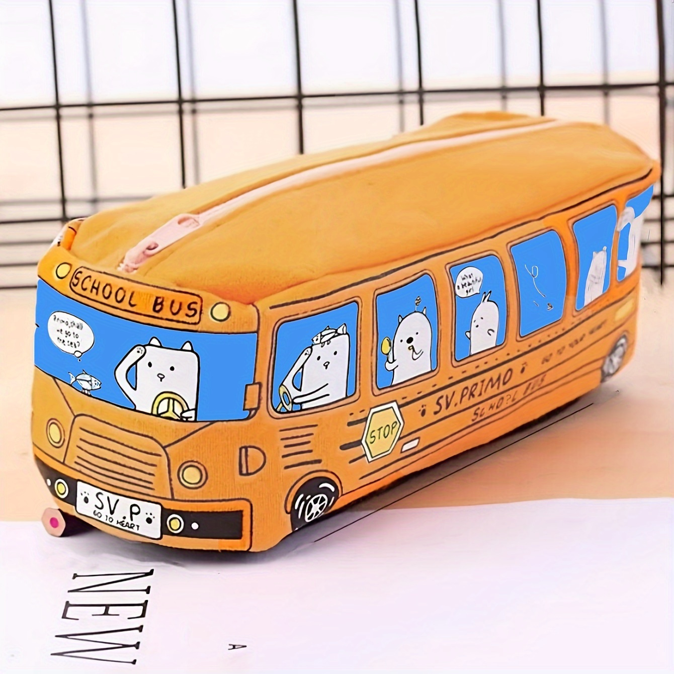 

Bus Pencil Case - , , For Boys & , Desk Organizer