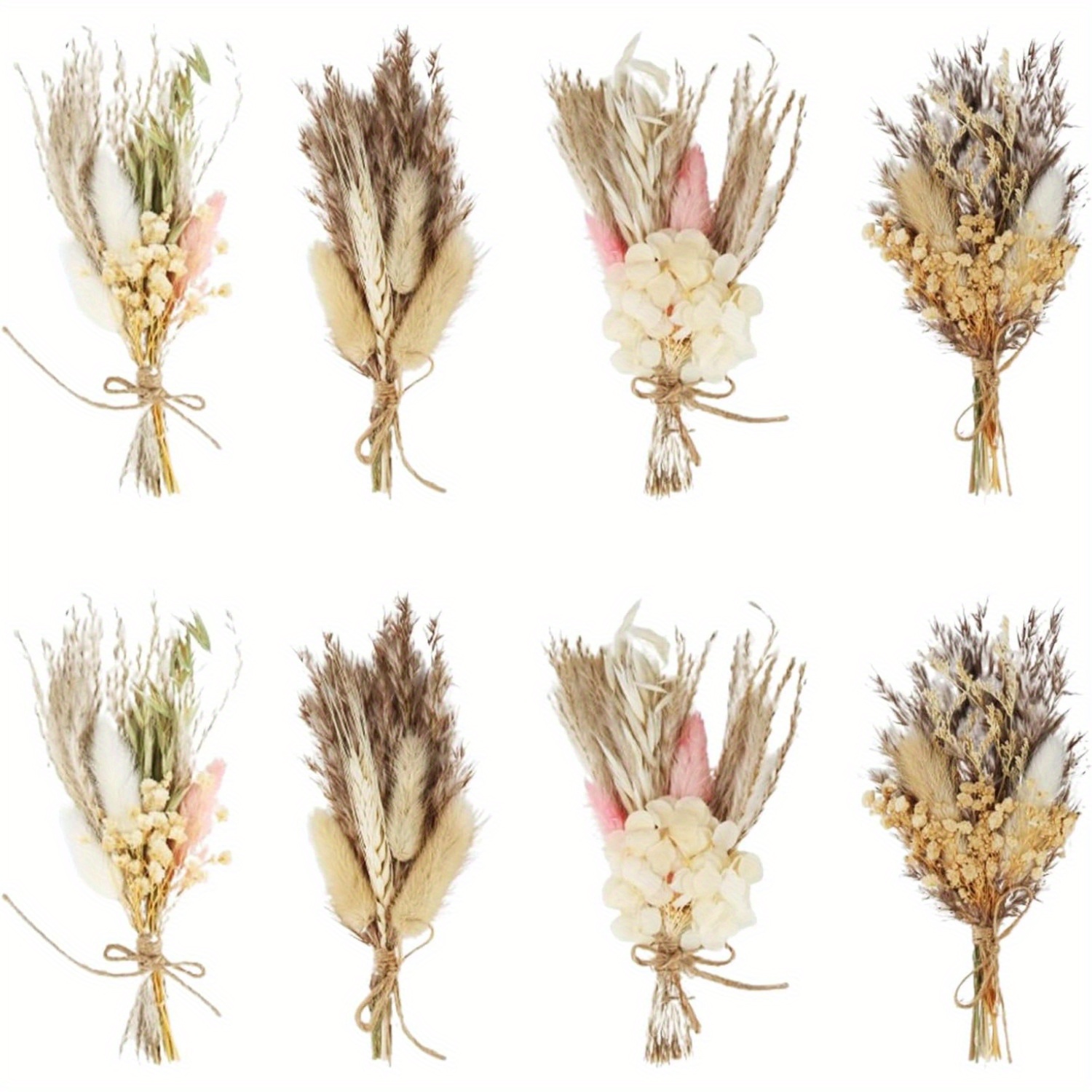 

8pcs Small Dried Flower Bouquet, Miniature Dried Flowers, Small Dried Flowers, Dried Flower Decoration, For Diy Photo Frame, Wedding Decoration And Home Decoration