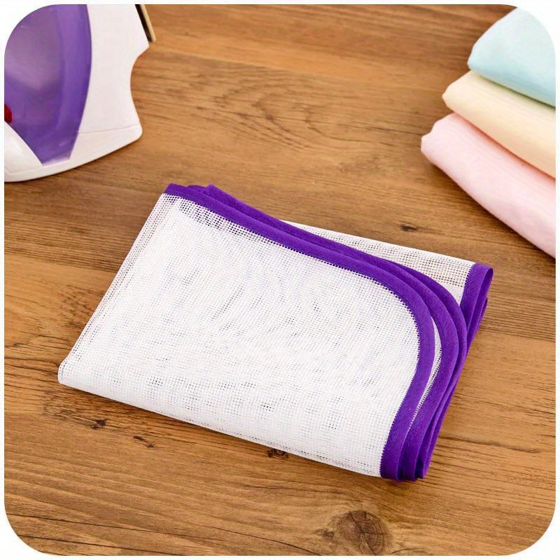 1pc heat resistant polyester ironing mesh pad non electric garment steaming protection mat ironing board insulation cloth with household ironing aid for safe ironing details 6