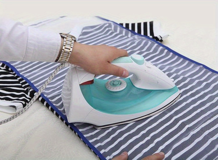 1pc heat resistant polyester ironing mesh pad non electric garment steaming protection mat ironing board insulation cloth with household ironing aid for safe ironing details 8