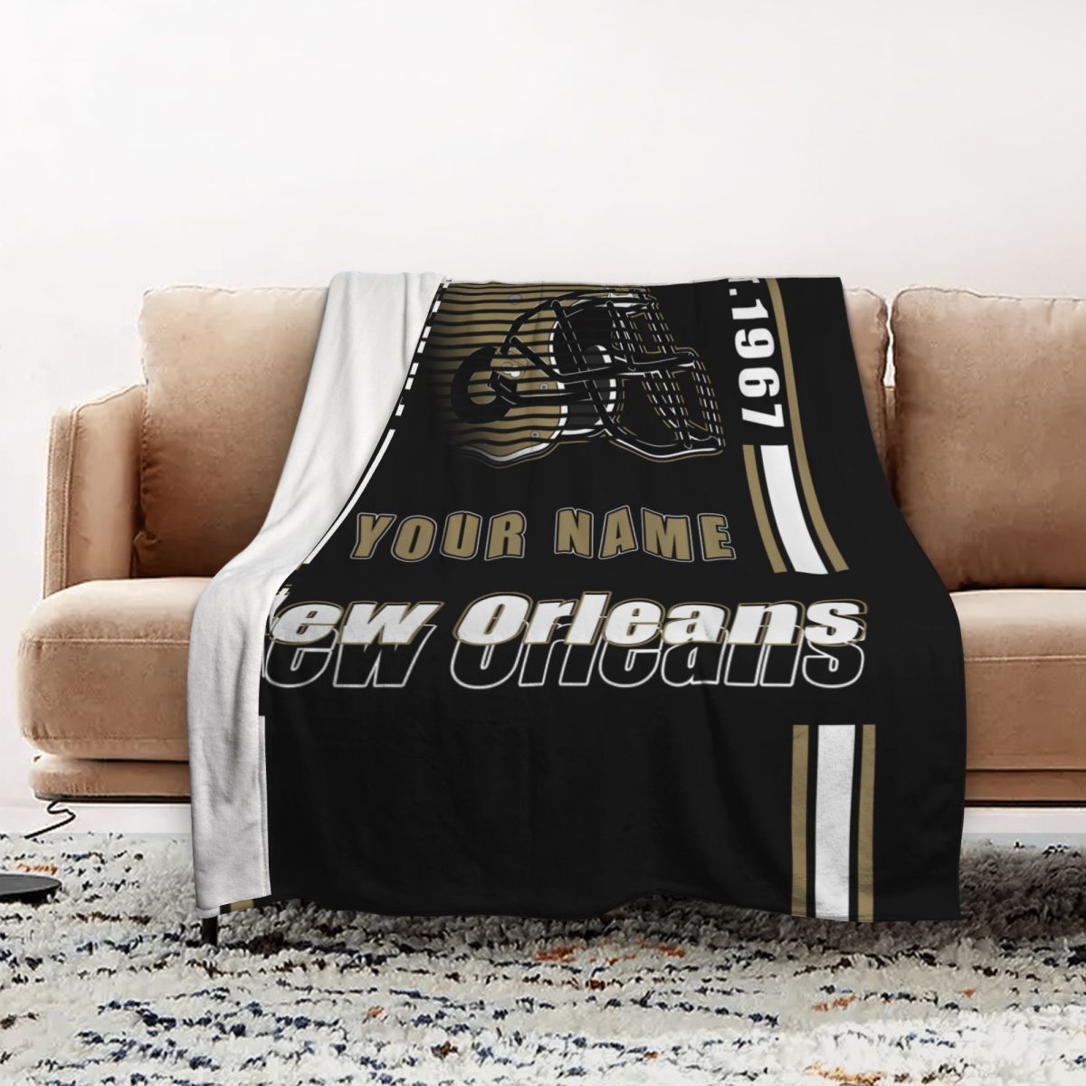 

Customizable New Fan Fleece Blanket, Personalized , Polyester No-power-needed , Bed, Sofa Cover - Rectangular