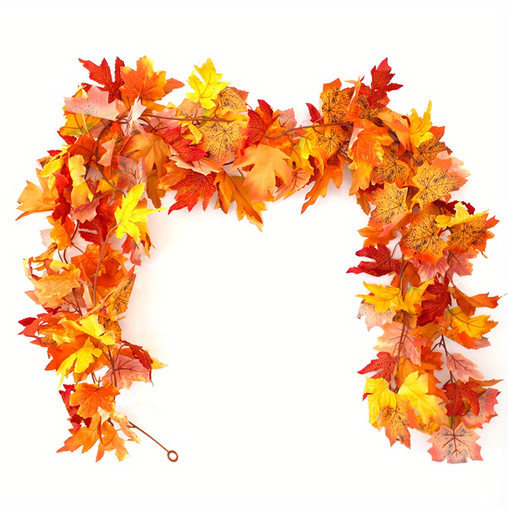 

Artificial Maple Leaf Garland - 200cm, Fall Rattan With Plastic Leaves, Thanksgiving, , Festivals, Weddings, And Home Decor