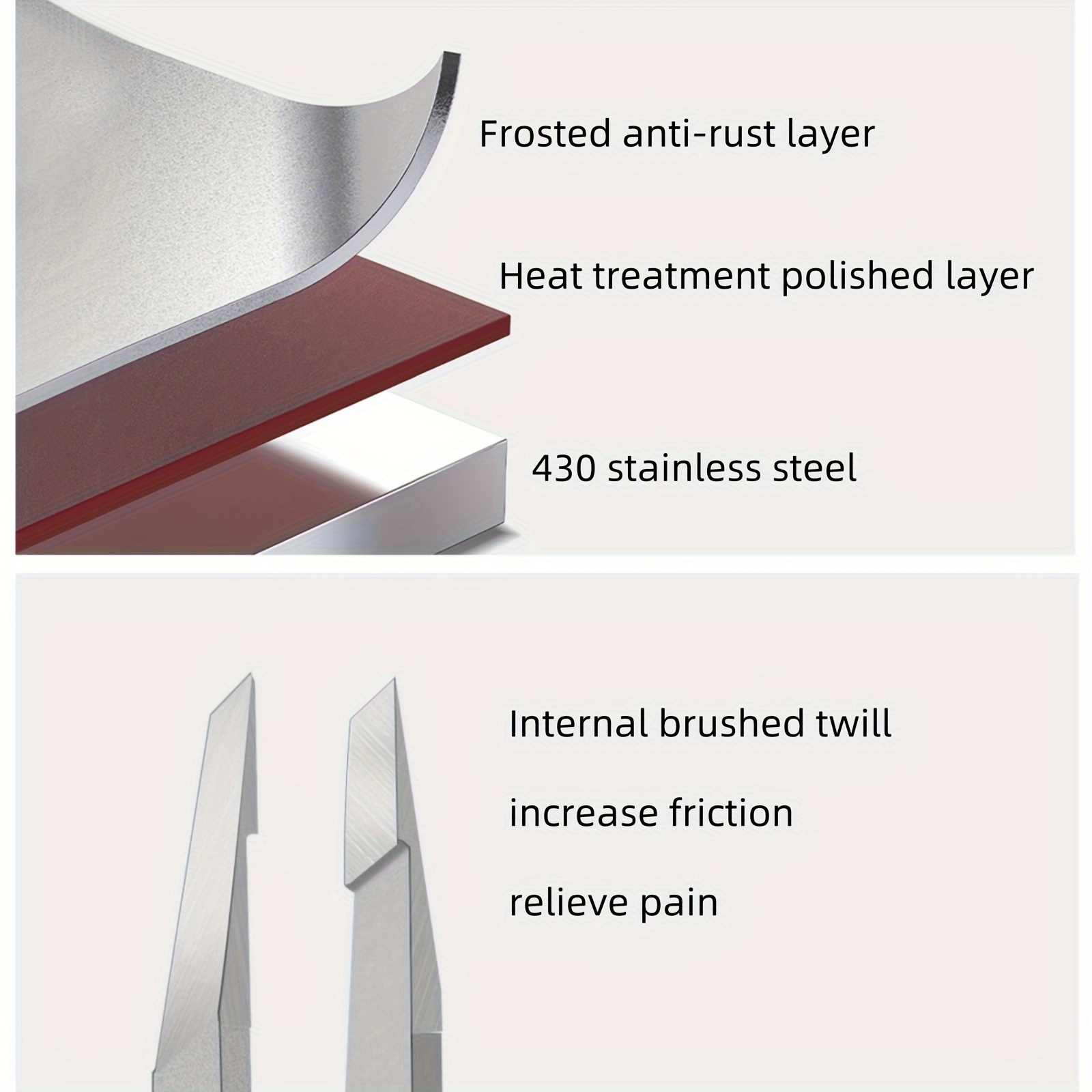 one piece of professional stainless steel eyebrow tweezers featuring a 110 precision angle and an ultra thin seamless design for   removal   facial and ingrown hairs measuring 3 86 inches in length Product details 4