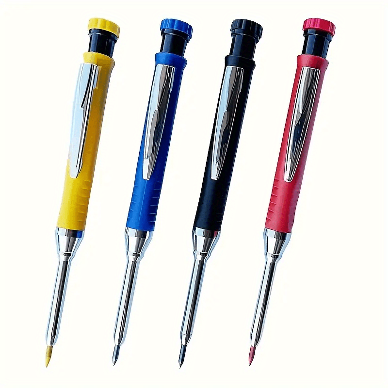 

3pcs/set, 2.8mm Woodworking Mechanical Pencils, Movable Pencils, Metal Pen Holders With A Pencil Sharpener Suitable For Woodworking And Porcelain Drawing Design (1 Pen+2 Boxes Of )