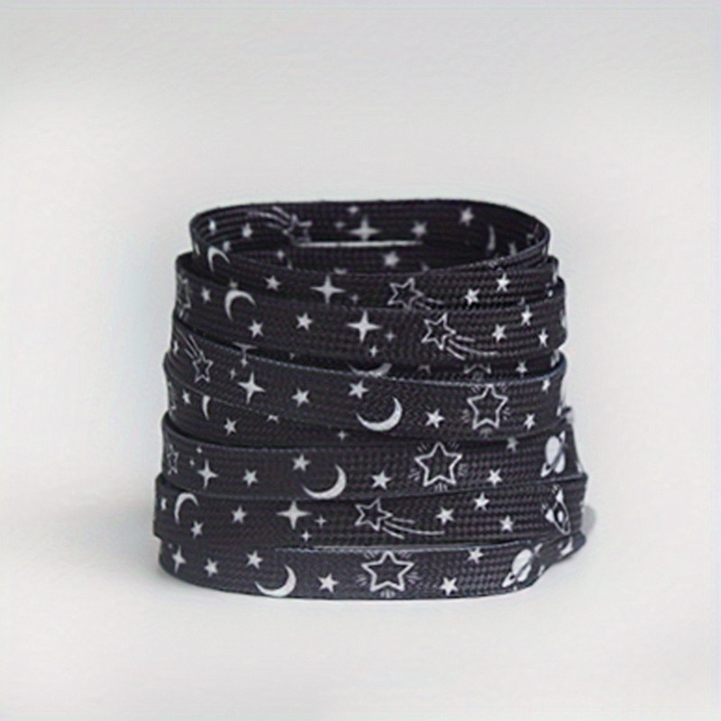 TEMU 2pcs Moon Shoelaces, Flats Sneakers Laces, Sports Shoes Accessories