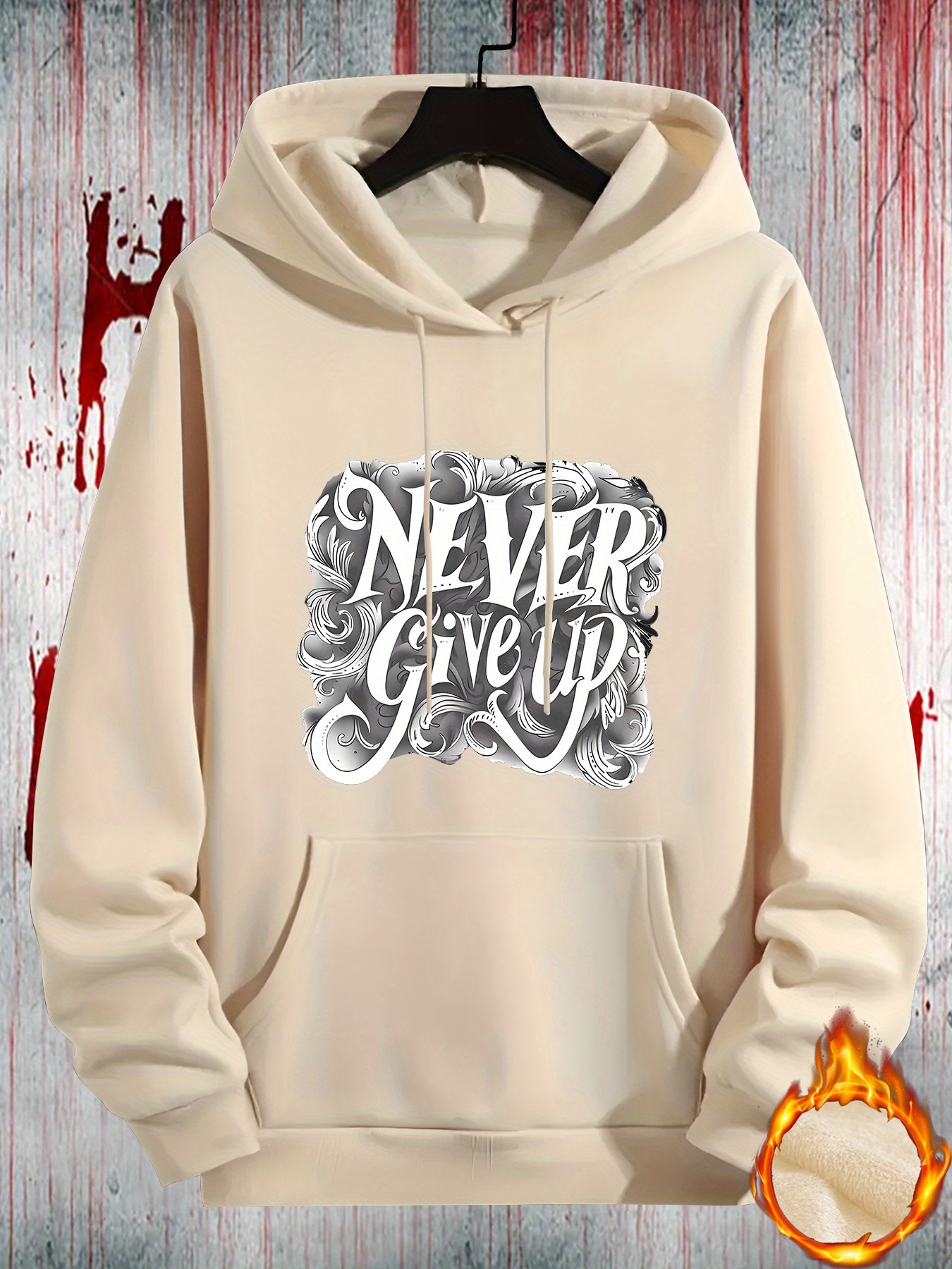 suéter capucha motivacional nunca hombre sudadera Temu Spain