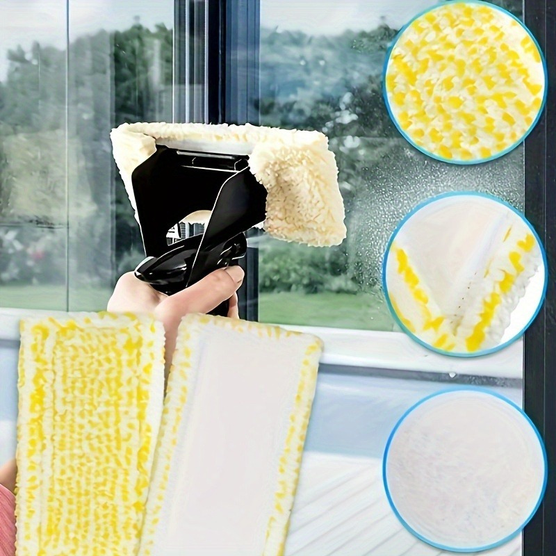 2 pack ultra absorbent microfiber mop pads replacement for karcher wv2 wv5 washable cloth floor attachments ideal for window household cleaning details 0