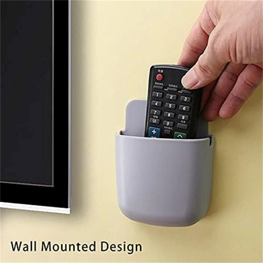 

Wall-mounted Remote Control And Phone Holder - Organizer For Living Room Or Bedroom (2pcs), Baskets, Bins & Containers For