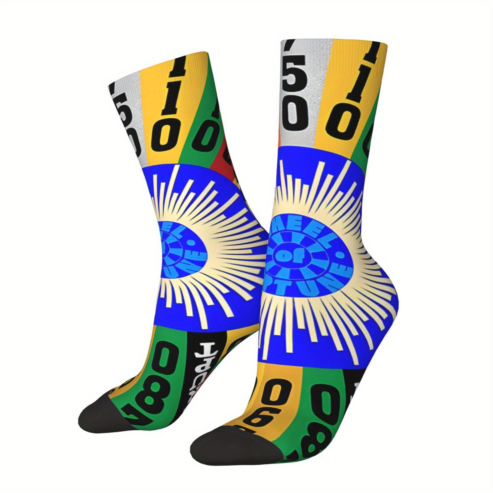 

1 Pair Men's Hip Hop Retro Crew Socks - Novelty Socks With , Breathable Polyester , Perfect Gift For Boys