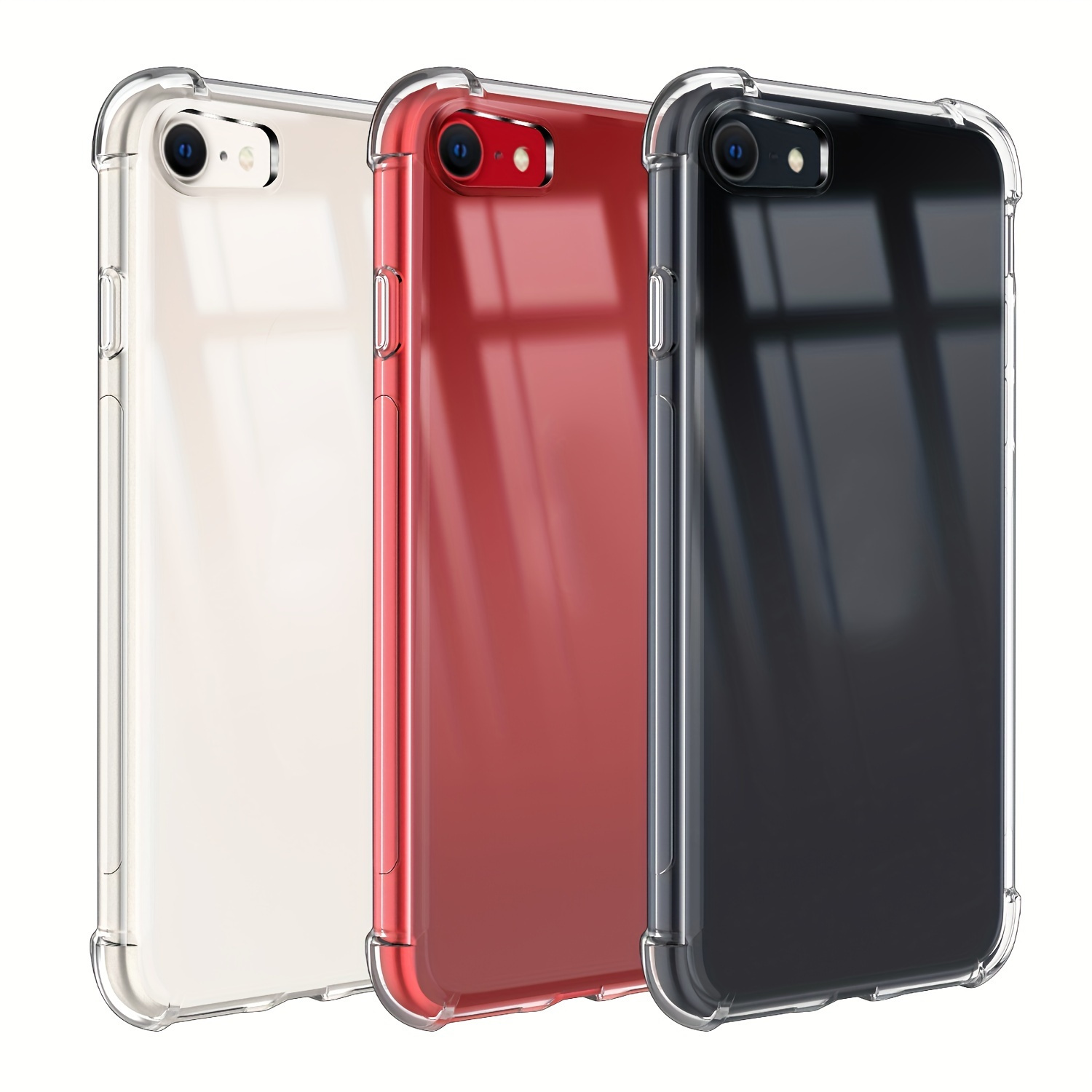 

Coques en silicone pour iPhone SE 2022 2020 8 7 6 6S 6+ 6 S Plus 5 Coque transparente en cristal souple en TPU