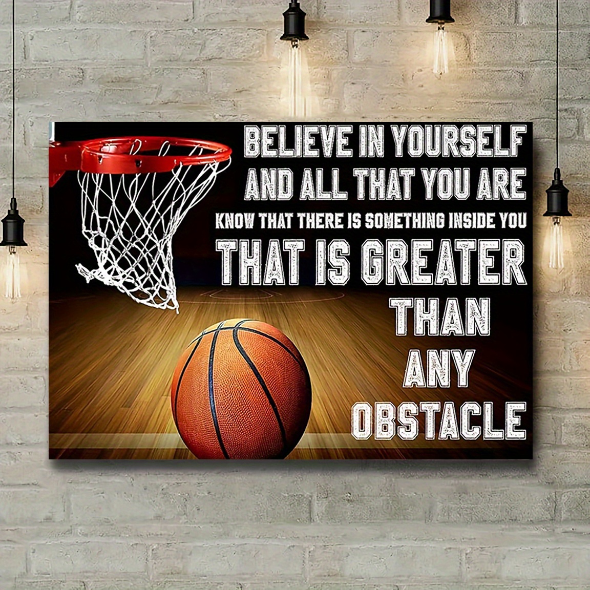 

1pc Inspirational Art, 12x16 Inches, "" Motivational Quote, Wall Decor For Home, Office, Gym, Sports Room, Halloween &