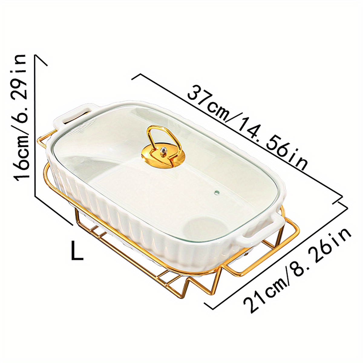 1pc Ceramic Plate With Lid And Iron Stand For Cooking, Home Kitchen Utensil Soup Pot Dish Cooking