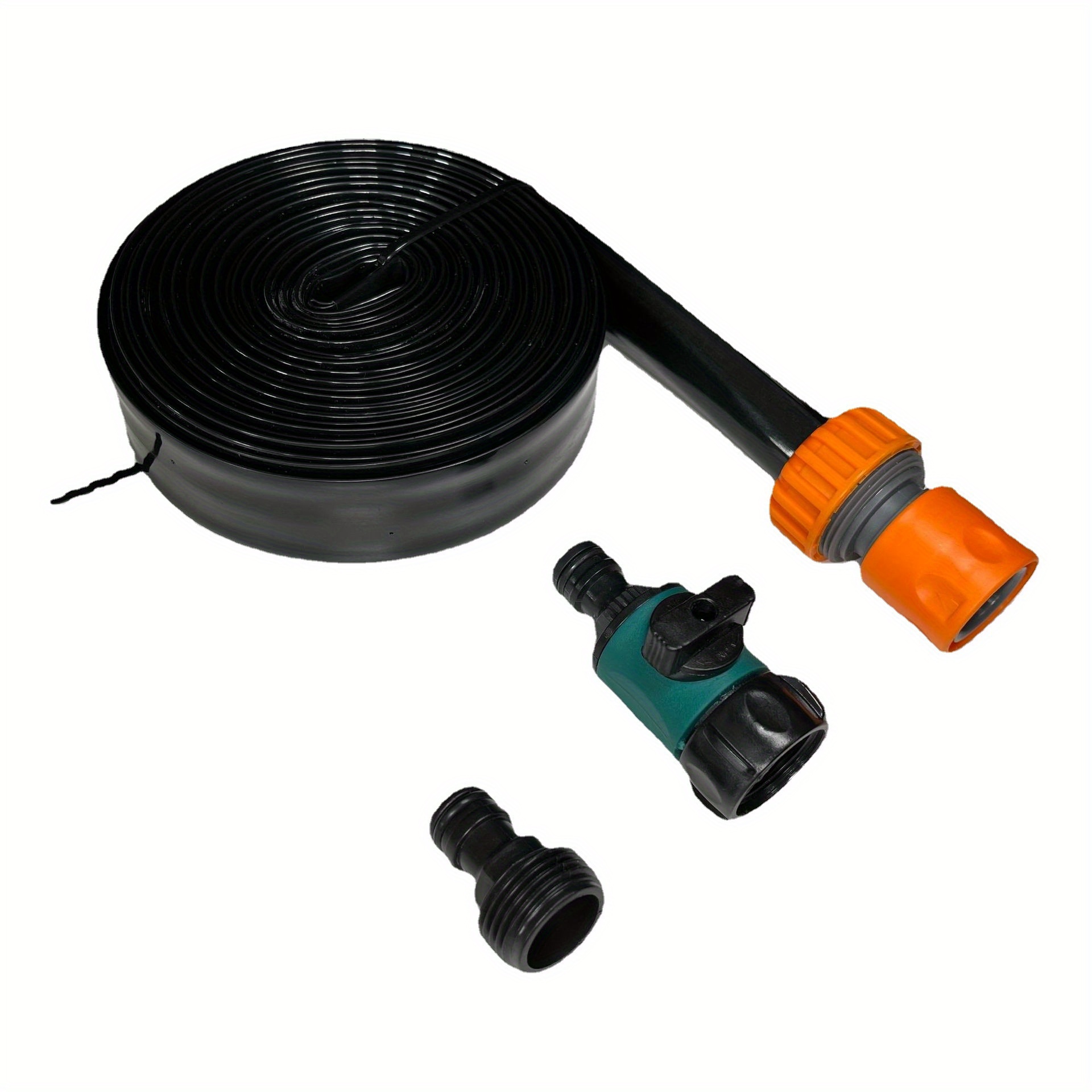 

12-meter Garden Watering Hose Kit With Plastic Mist Nozzle Sprinkler And Adjustable Drip Irrigation System For Lawn, Garden, And Trampoline Cooling - 12m Length, Includes Connectors And Cable Ties