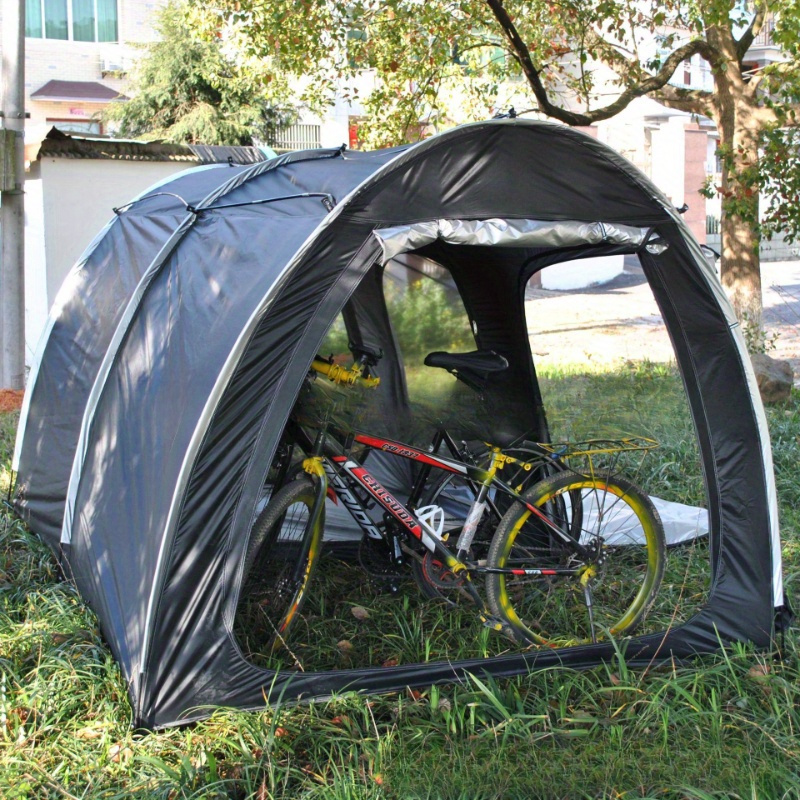 Bicycle Camping Tent Bike Shelter with Zippered Door, Oval Cycling Tent  for Backpacking, Commuting Lightweight Sturdy
