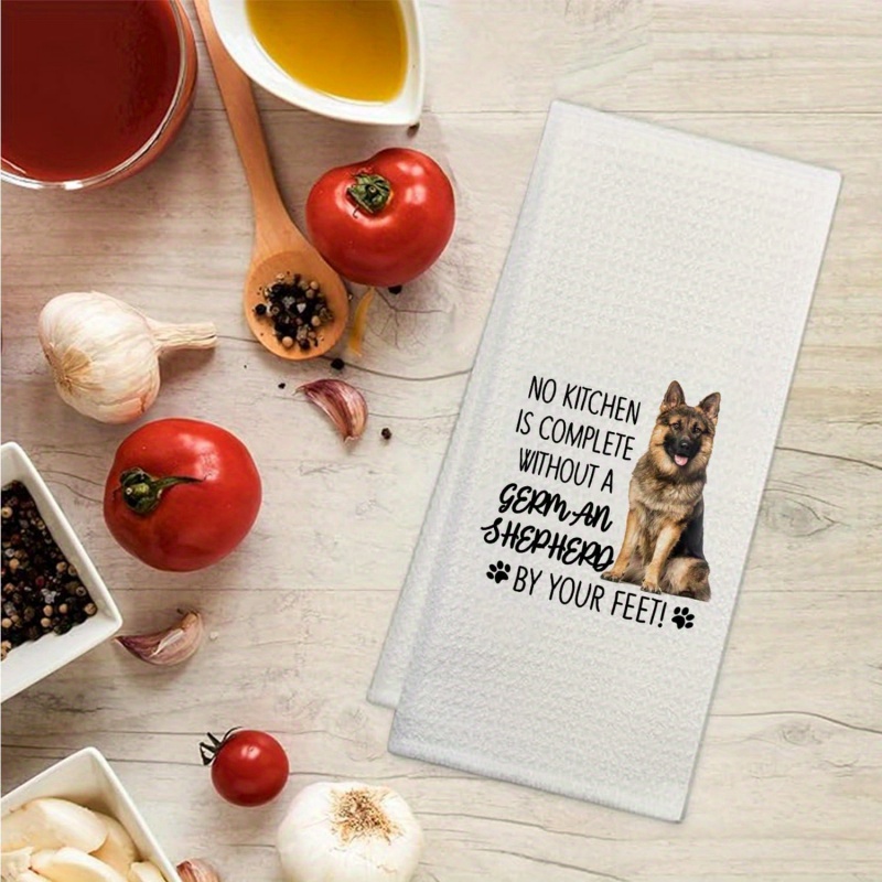 

German Shepherd Dog Kitchen Towel - Quick Dry, Machine Washable Polyester Dish & Hand Towel For Home Decor, 18x26 Inches