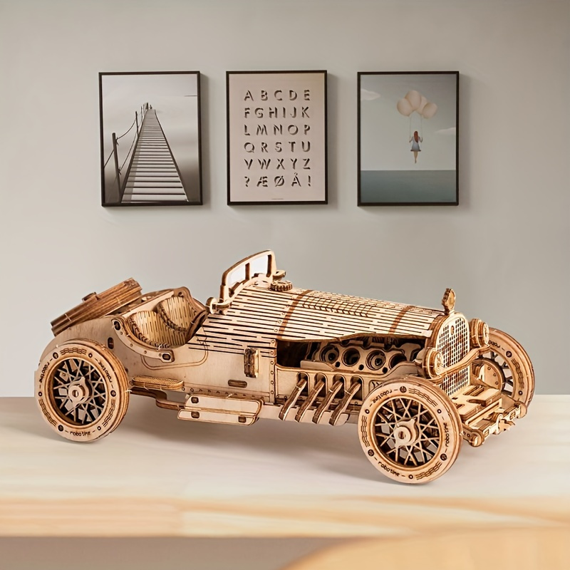 

Kit de puzzle 3D en bois de voiture vintage - Modèle de bricolage - Décoration intérieure - Cadeau idéal pour les anniversaires/Noël pour les amateurs de modélisme