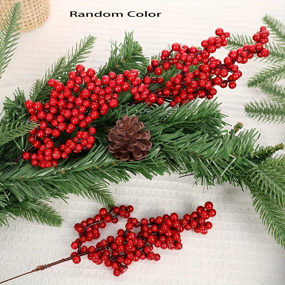 

12-pack/24-pack 8.66in/22cm Artificial Branches, Christmas Decor, Diy Holiday Craft, Wedding & Home Decor, Assorted Colors