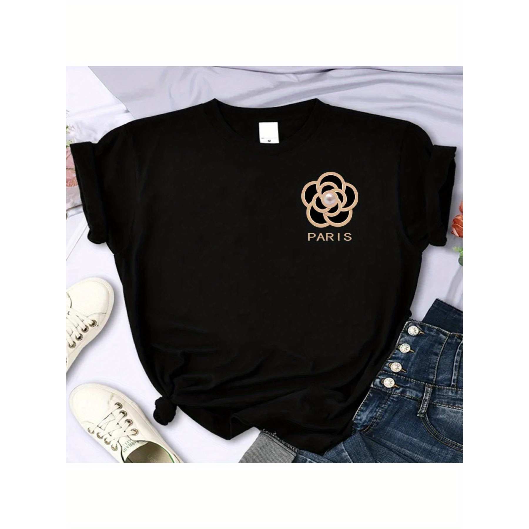 

2024 Latest Flower For Women's High Quality Summer Print T-shirt Casual Extra Large Y2k Personalized Sleeves O-neck