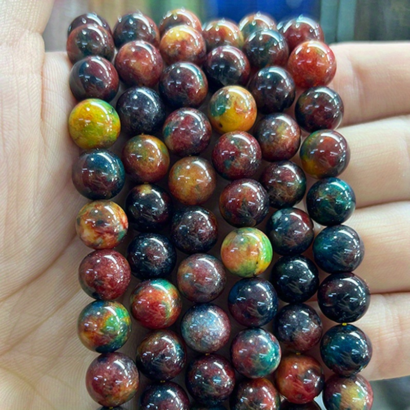 

Artificial Gemstone Beads For Jewelry Making, Handcrafted Smooth Bead Assortment For Diy Crafts, Necklace Accessories - Bulk Wholesale 15" Strands, 6/8/10/12mm