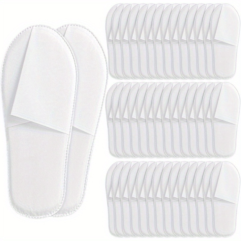 

24 Pairs Disposable Spa Slippers - Comfortable -toe Sandals For Hotel Guests, Suitable For Women And Men.