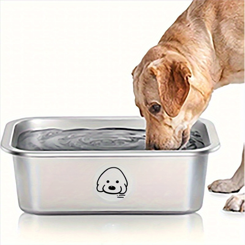 

Stainless Bowl, 1pc Pet Food And Water Feeder For Dogs - Pet Supplies