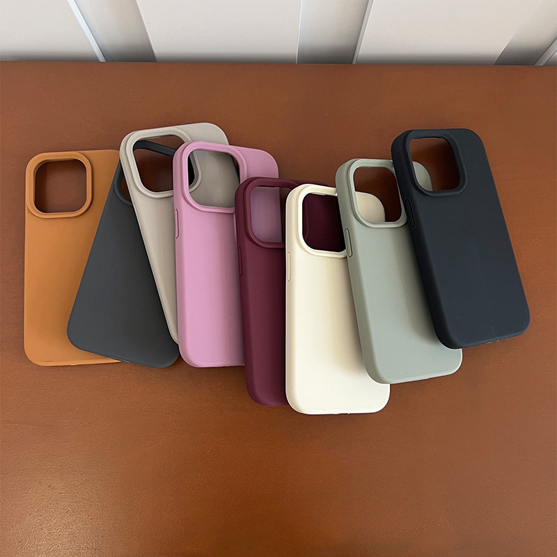 

New High-end Simple Solid Color Liquid Silicone Suitable For Apple 16promax Mobile Phone Case Iphone13 14 New 12pro Soft 15promax Anti-fall Protective Case