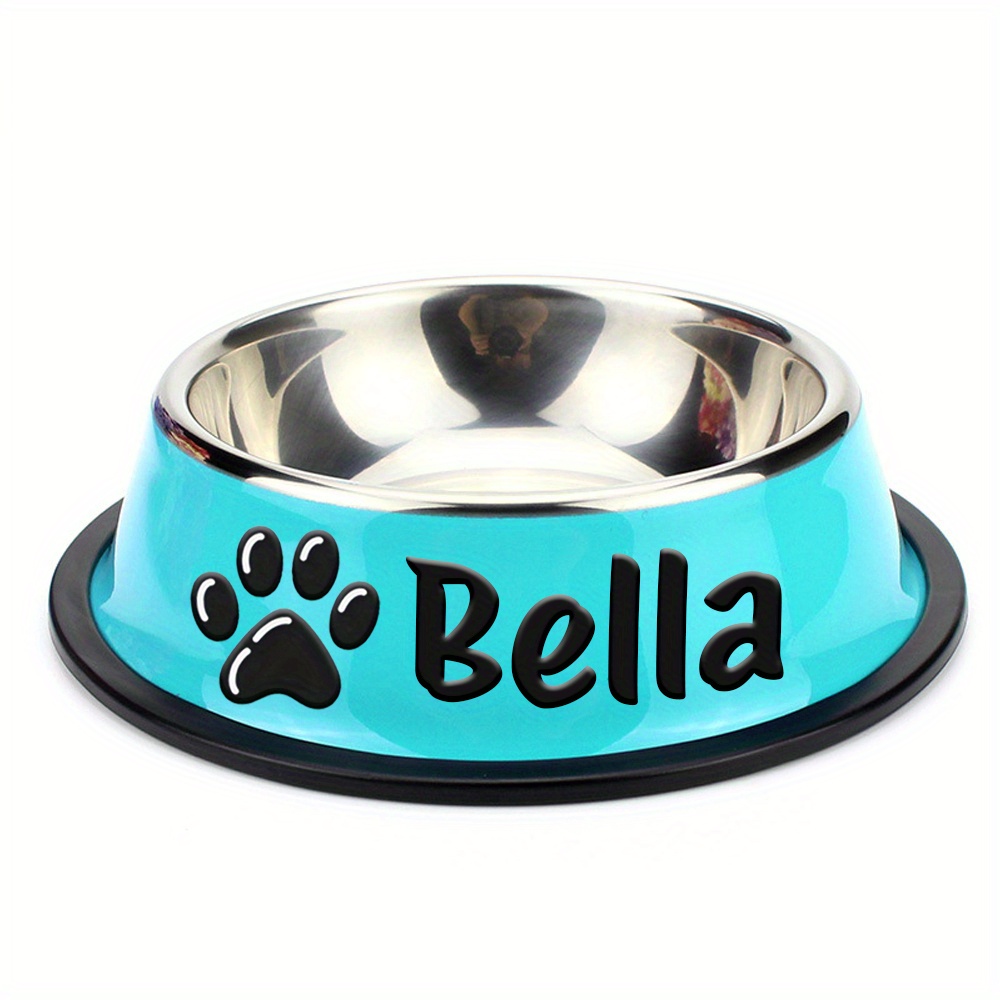 E-shop Personalisierte Anti-Rutsch Edelstahl Haustier- mit individuellem Namen – Ideal für Katzen und Hunde, für Futter- und Wasserversorgung