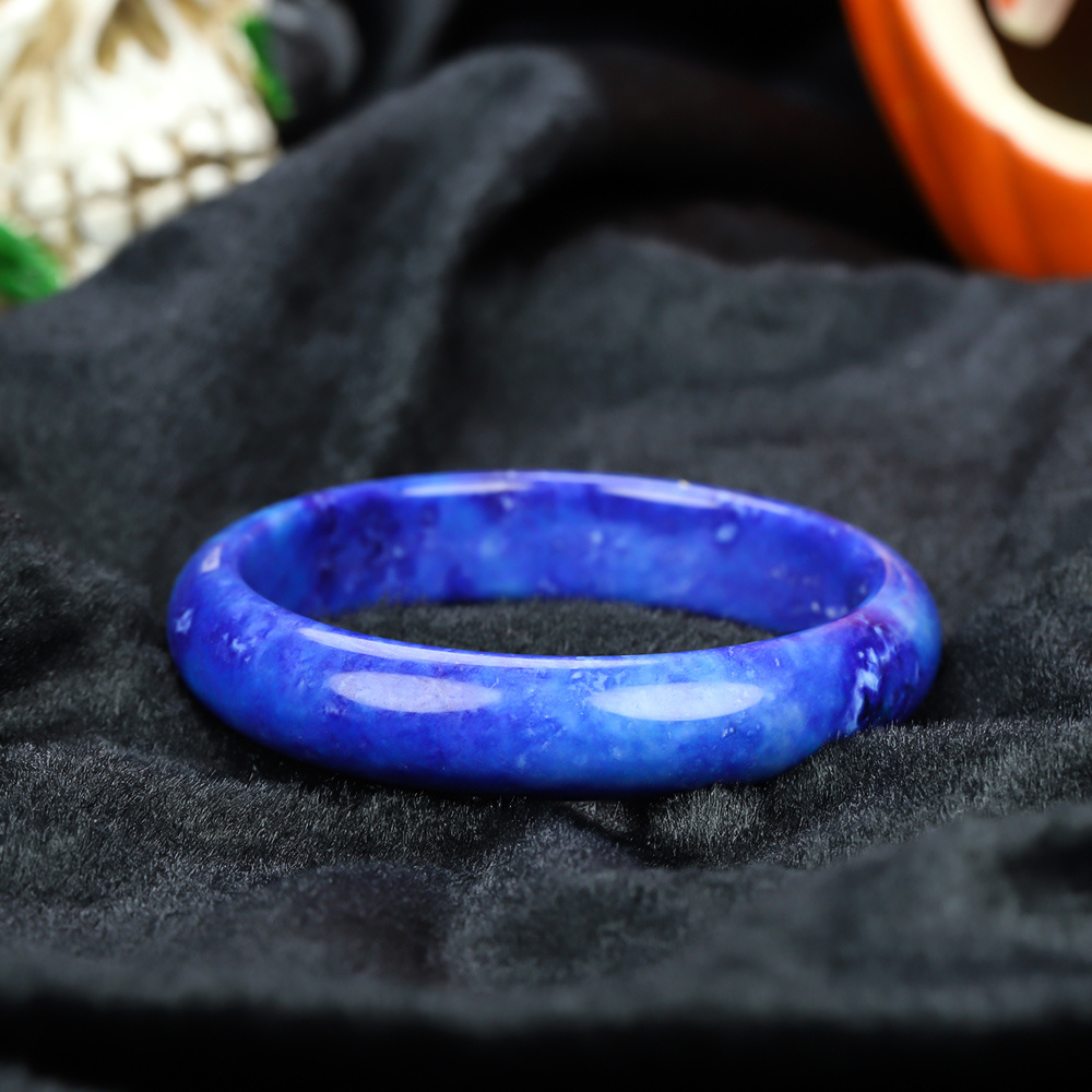 

Men's Bohemian Natural Lapis Bracelet - Polished Bangle, Smooth , Fashion Accessory For , Jewelry | Bohemian Style | Artistic