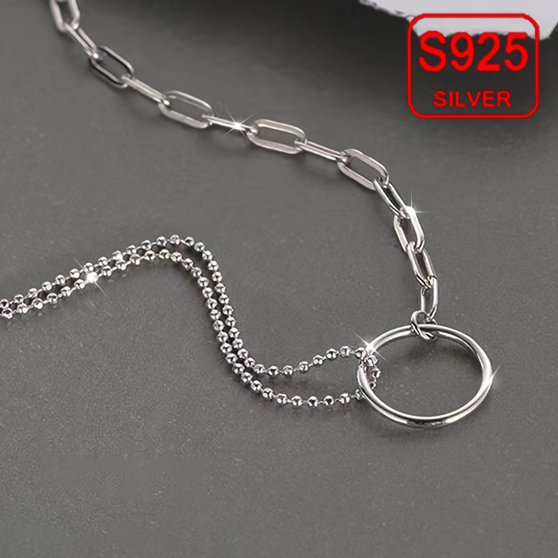 

925 Sterling Silver Elegant Pendant Necklace, Adjustable Chain, Perfect For Daily Wear, Gift, Wedding, Party, Vacation, Thanksgiving,