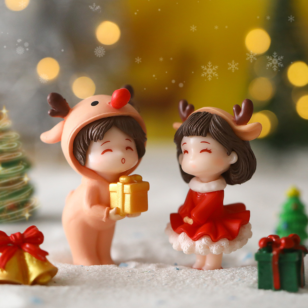 

2/3pcs, Christmas Couple Small Ornaments, Diy Desktop Ornaments Decoration, Christmas Decorative Crafts, Creative Desktop Small Ornaments, Christmas Gift Accessories