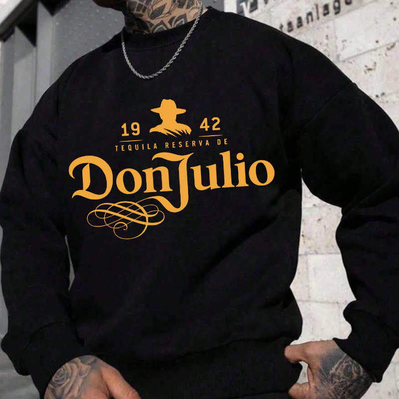 

Donulio Print, Men's Versatile Long Sleeve Comfy Sweatshirt, Casual Top For Spring Autumn, Men's Clothing Outdoor