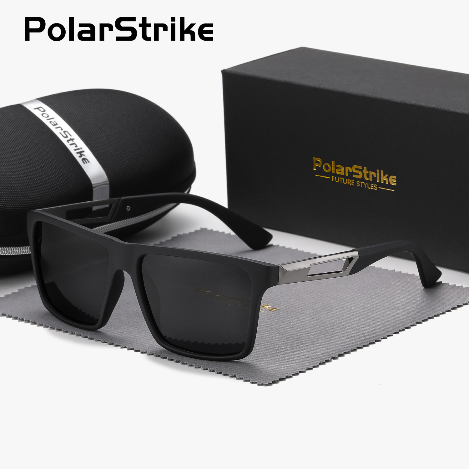 Polarstrike Unisex Fashion Casual Square Frame Outdoor Polarized Sunglasses Uv400