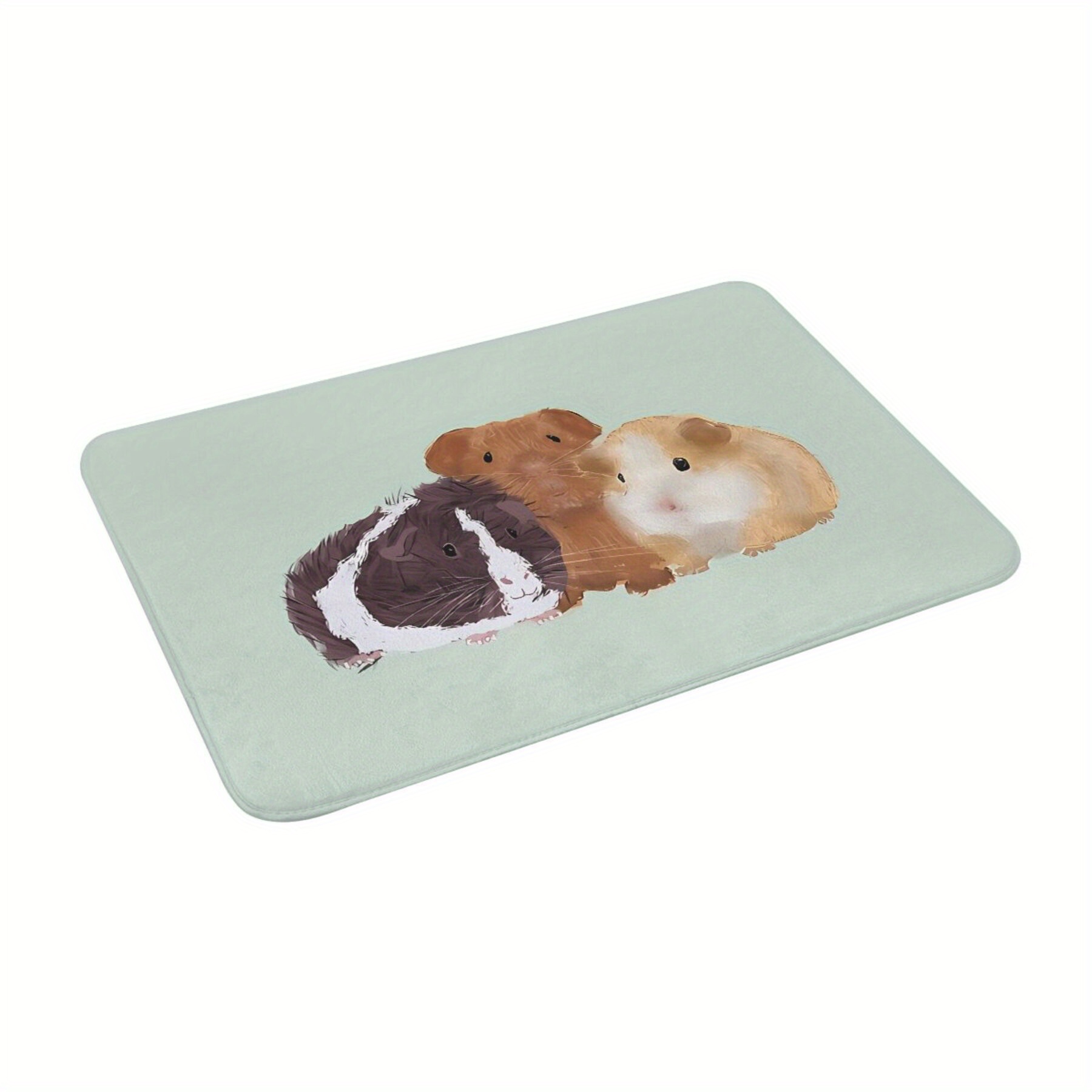 

Guinea Pigs Anti-slip Kitchen Mat: Rectangular, Machine-made, Lightweight, And Machine-washable - Home Decor