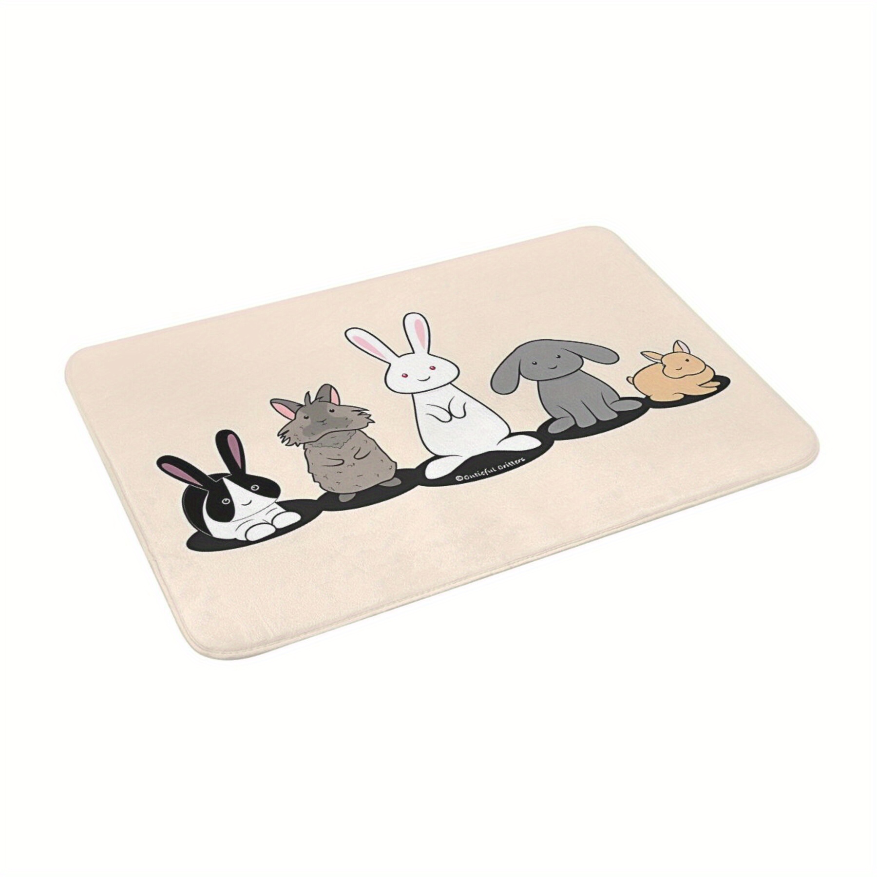 

Tapis de bienvenue antidérapant présentant des lapins adorables - Parfait pour une utilisation intérieure