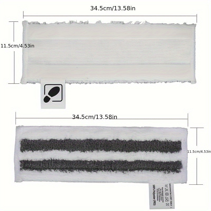 2pcs mop heads cloth accessories for karcher   sc2 sc3 sc4 sc5 steam cleaner microfibre cleaner mop pad mop rag spare parts details 1