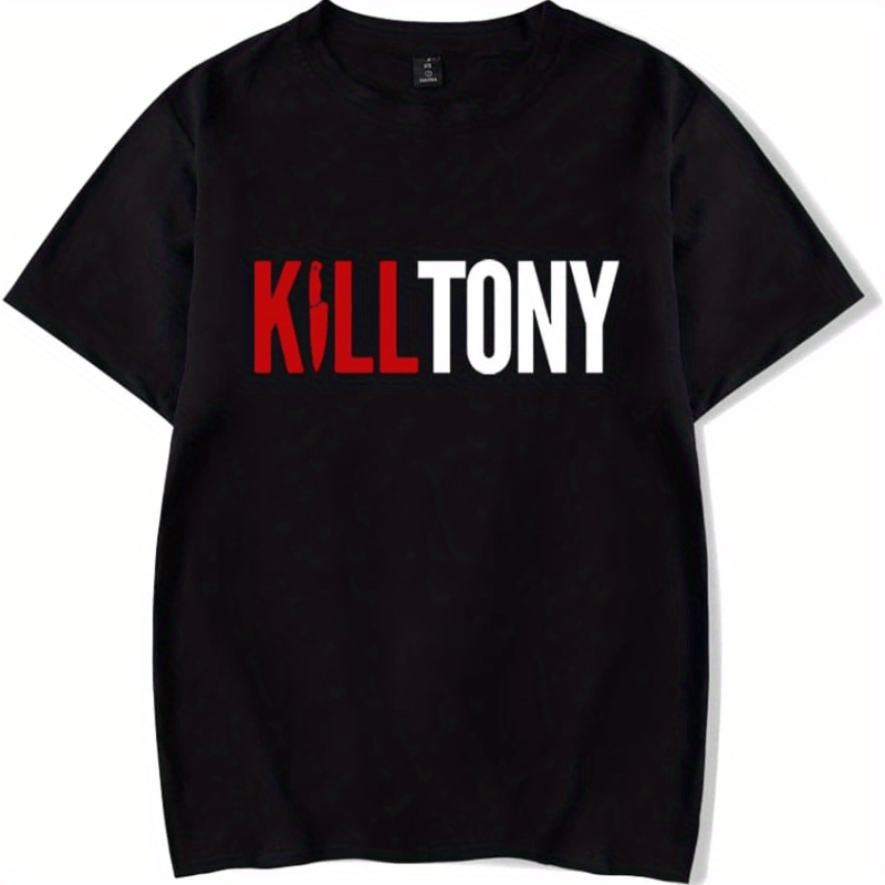 

Kill Print T-shirt, Tops Short Sleeve, Short Sleeve Tee, Men', Crew Neck Tee, , Breathable, Moisture Wicking, Casual Summer Tee, Must-have Fashionable Tee .s.