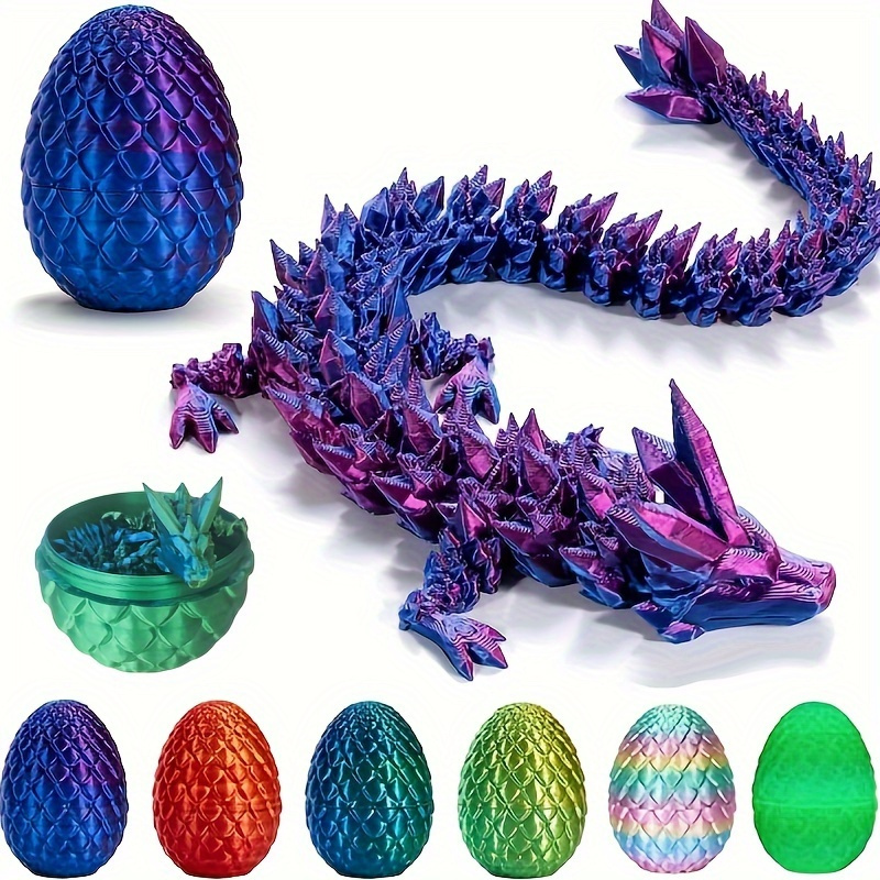 

1pc Set Egg Statue - 3d Printed Statue Decoration, Suitable For Types Plastic , And Use, Suitable For Christmas, Halloween, Easter, , 's Day - No Required