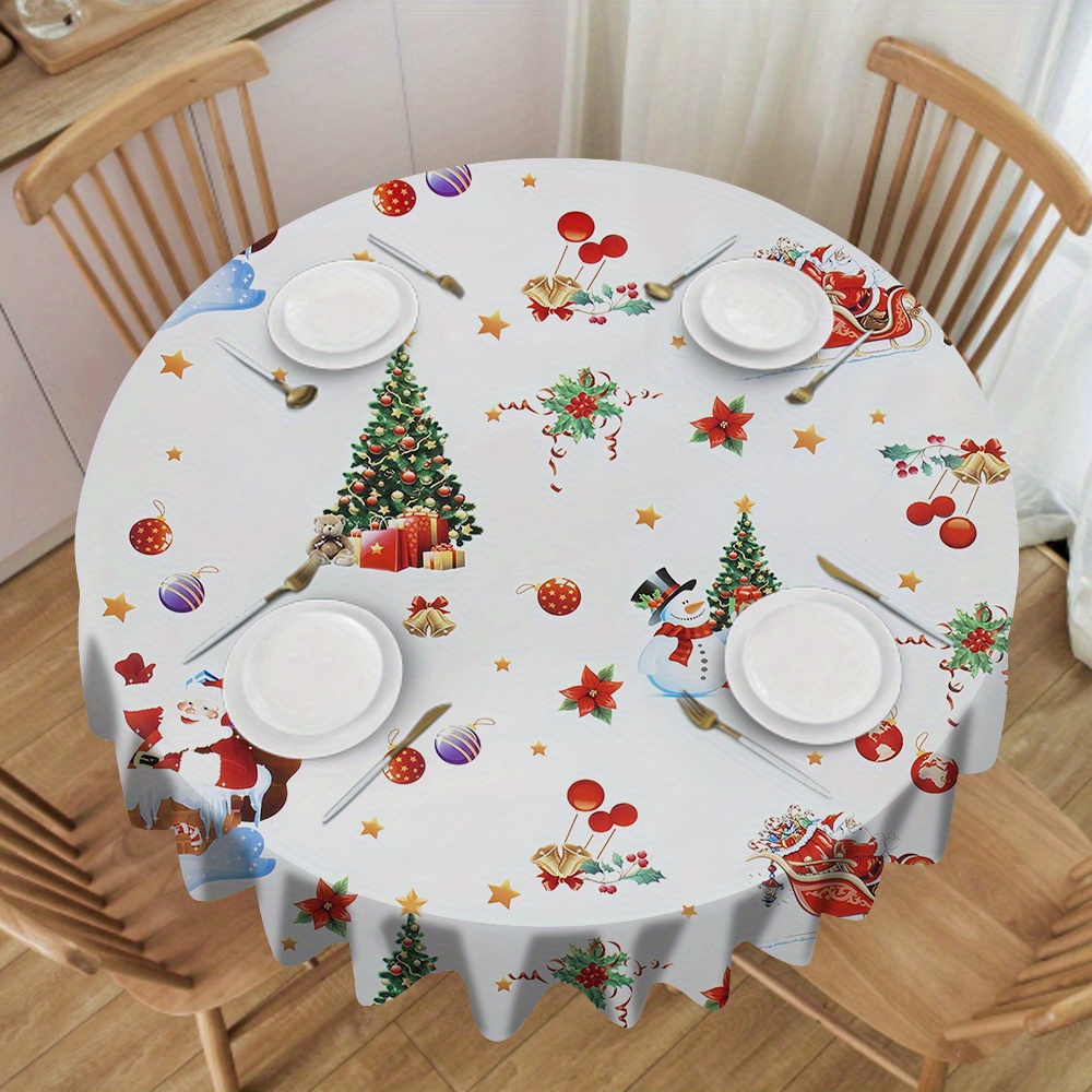 

Christmas Tablecloth - 100% Table , For Kitchen, And Dining Decor