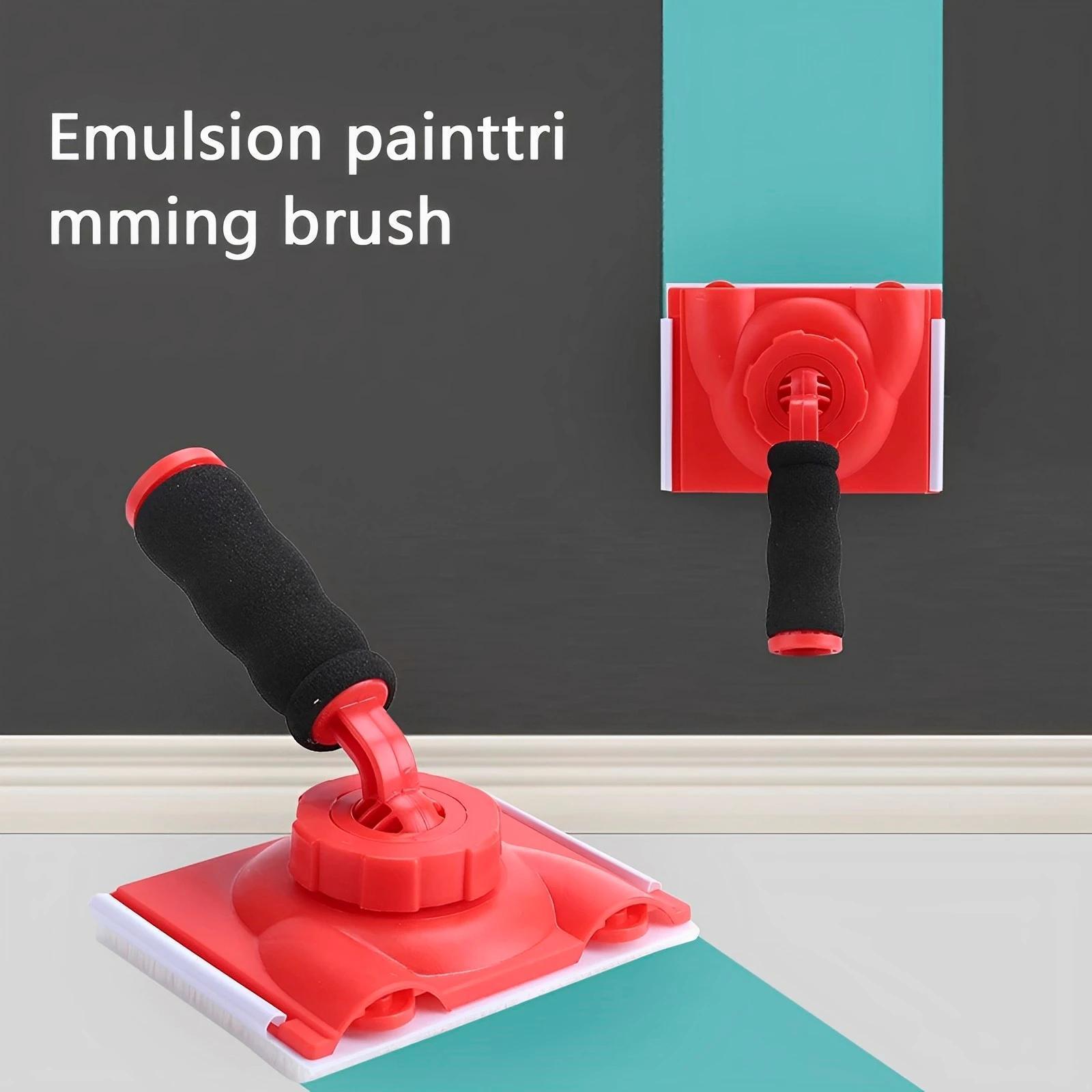 

Paint Edger Tool With Rotatable Handle And 2 Extra Pads - Wall Trim Painting Hand Tool With Easy Design For Clean And Corners, Plastic Material