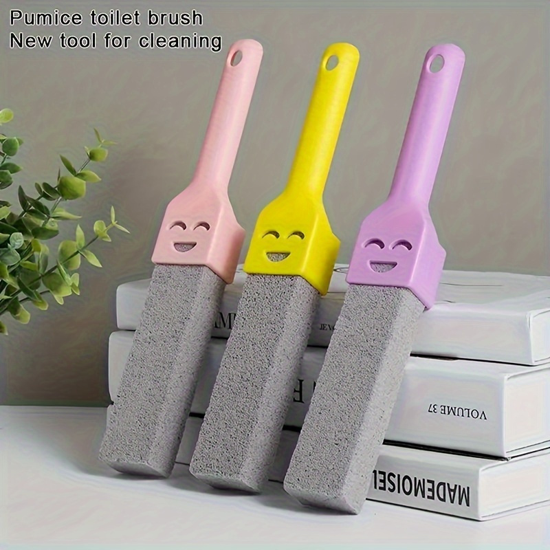 1 pumice stone cleaning brush with handle medium hardness reusable scrub stick for bathroom kitchen walls floors high   free stain remover bathroom cleaning tools details 0